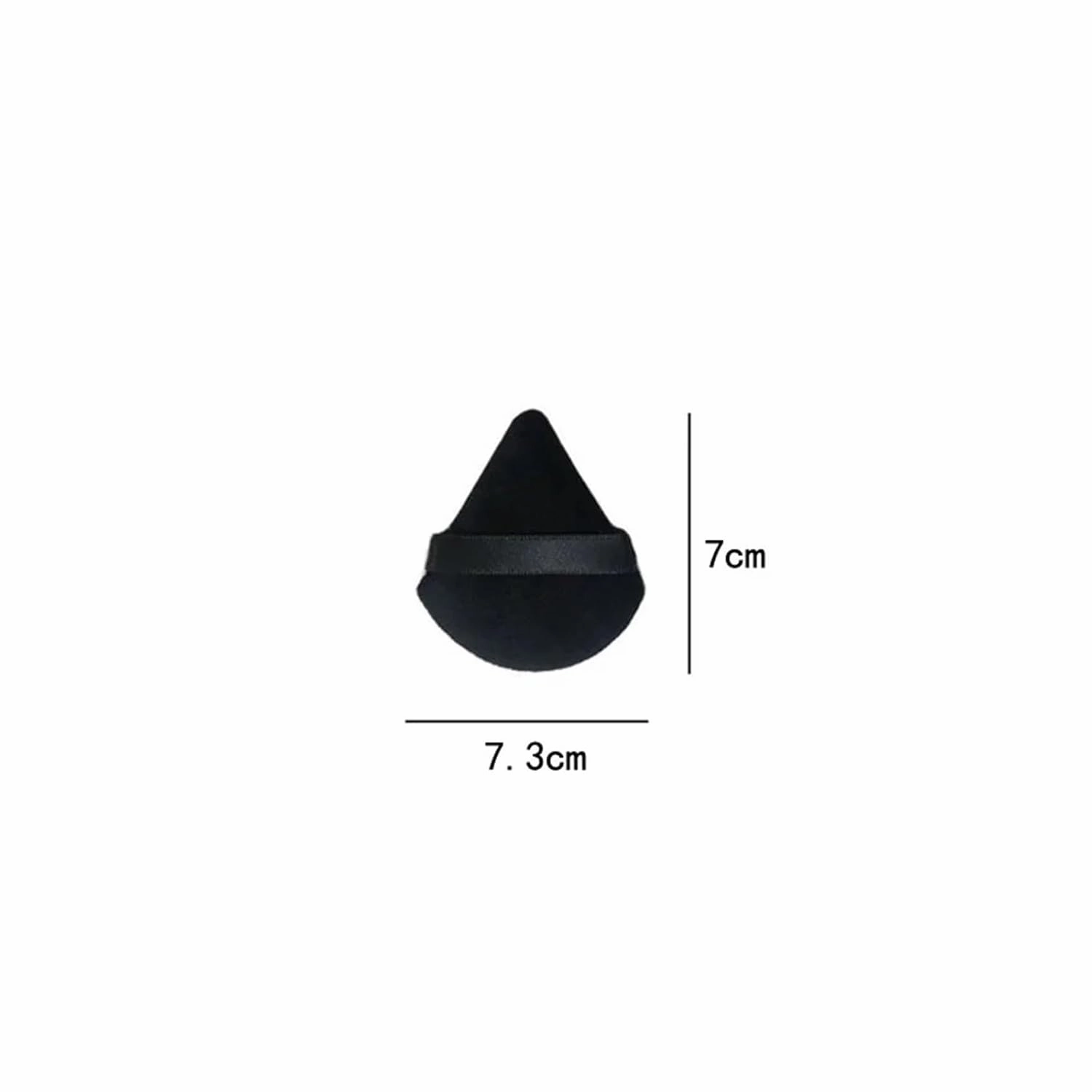 Karsyngirl 2/4/6/10Pcs Mini Triangle Powder Puff Face Makeup Sponge Cosmetics Soft Cotton Face Washable Velvet Makeup Puff Tools(10pcs brown)
