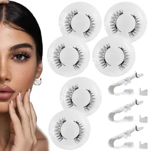 Keneva Magnetic Lashes - 3pairs Keneva Beauty Magnetic Eyelashes with Applicator - No Glue Needed Without Eyeliner, Reusable Natural Look,Keneva Beauty Lashes,Keneva Lashes (nature, 3pairs)
