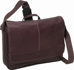 Kenneth Cole REACTION Risky Business Messenger Full-Grain Colombian Leather Crossbody Laptop Case & Tablet Day Bag