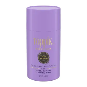 Keratin Hair Fiber Powder 12g - Hair Thickener for Women, Camoflauge Roots, Fills Hairline Gaps For Fuller Hair - Dark Brown