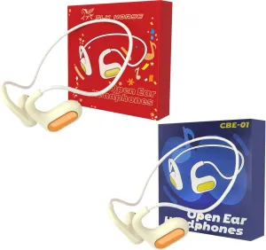 Kids Open Ear Headphones, 2pcs Bluetooth Headphone Wireless, Perfect for School and Outdoor Activities, Lightweight for 6-15years, red & Blue Kids haedphones Earbuds