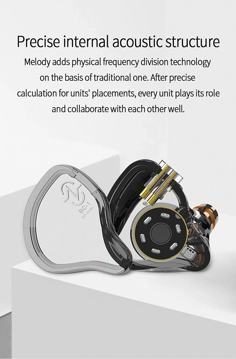 Kinboofi CCZ Melody in Ear Monitor, Dynamic Hybrid Dual Driver in Ear Earphones 1BA 1DD HiFi Wired Headphones Musicians IEM Upgrade Deep Bass Suitable for Bass Vocals Pop Folk ACG (Green, No MIC)……