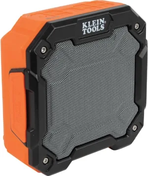 Klein Tools AEPJS3 Bluetooth Jobsite Speaker With Magnet and Hook, 20-Hr Run Time, Charge Via USB A or C, Pair Multiple Speakers Via Broadcast, Hands Free Capable