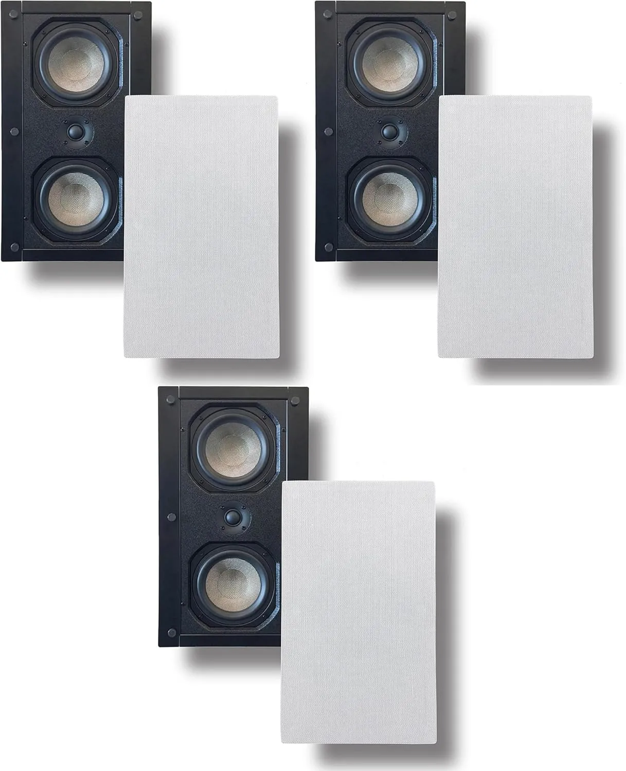 KLH Maxwell Series M-8600-W in-Wall Speaker with 6.5 Inch Woofers (3 Pack) (2022)