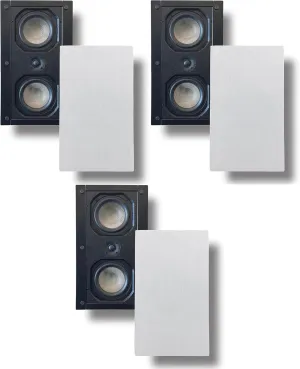 KLH Maxwell Series M-8600-W in-Wall Speaker with 6.5 Inch Woofers (3 Pack) (2022)