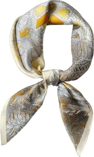 Konblimc 100% Pure Mulberry Silk Scarfs Neck Scarf for Women Medium Square Scarf Neckerchief Girl Silk Hair Scarf 27" x 27"