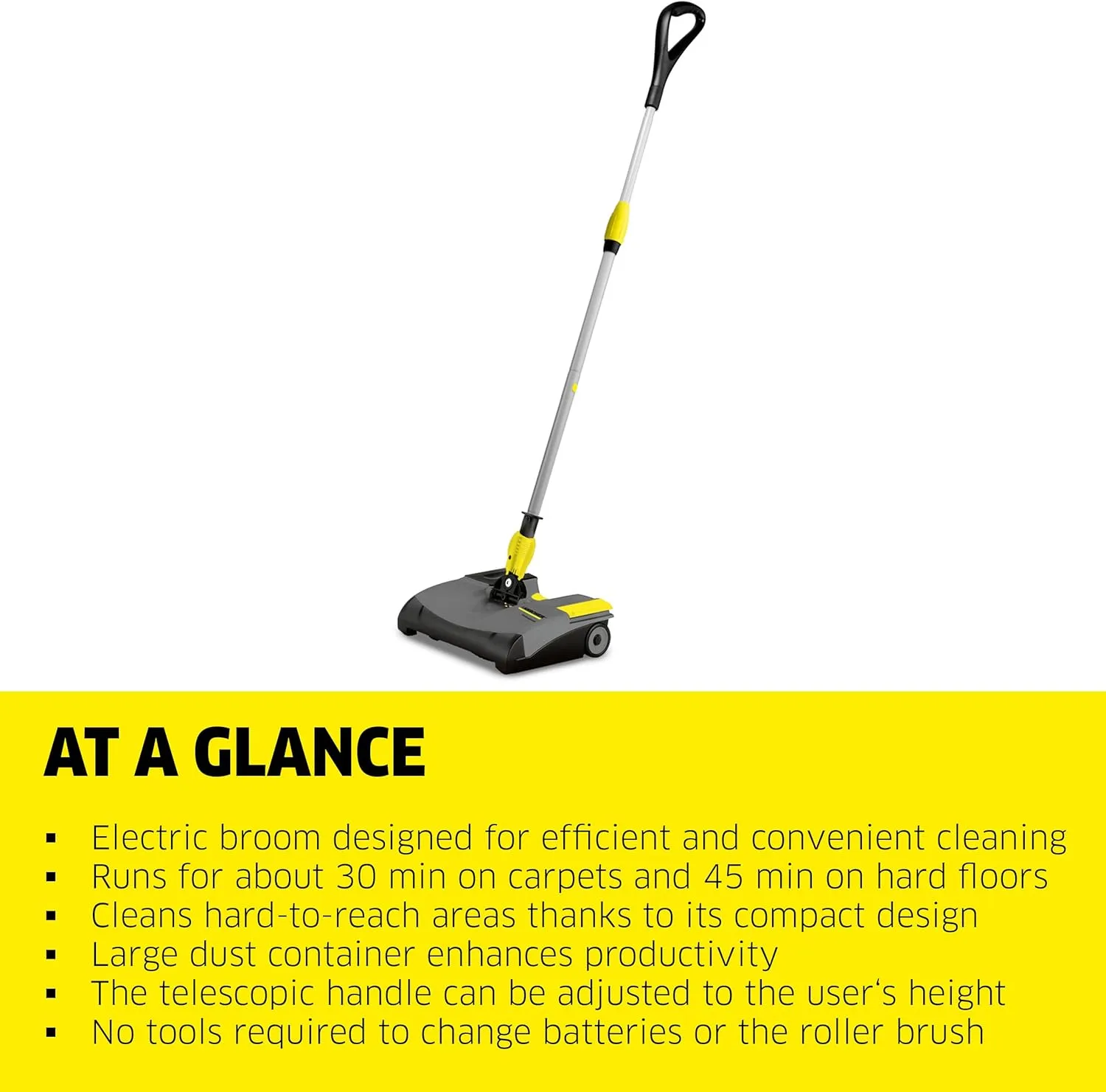 Kärcher - Commercial Electric Floor Sweeper - EB 30/1 - Multi Surface - Compact and Cordless - 12" Working Width