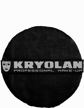 Kryolan Premium Powder Puff - Black - 8CM