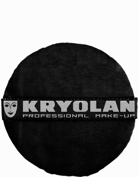 Kryolan Premium Powder Puff - Black - 8CM