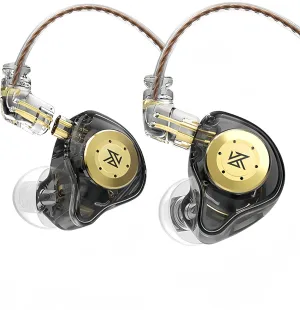 KZ EDX PRO IEM Earphones,Wired Gaming Earbuds,KZ in-Ear Monitor Headphones, Detachable Cable,HiFi Deep Bass Sound with New 10mm Dynamic Driver for Singers Musicians (Black, Without Mic)