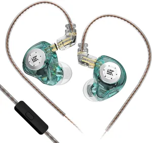 KZ EDX PRO in Ear Monitor Headphone IEM Earphones with 1DD, HiFi Deep Bass IEM for Gaming, Wired Gaming Earbuds with New 10mm Dynamic Driver Detachable Cable for Video Music Church (Cyan, with mic)