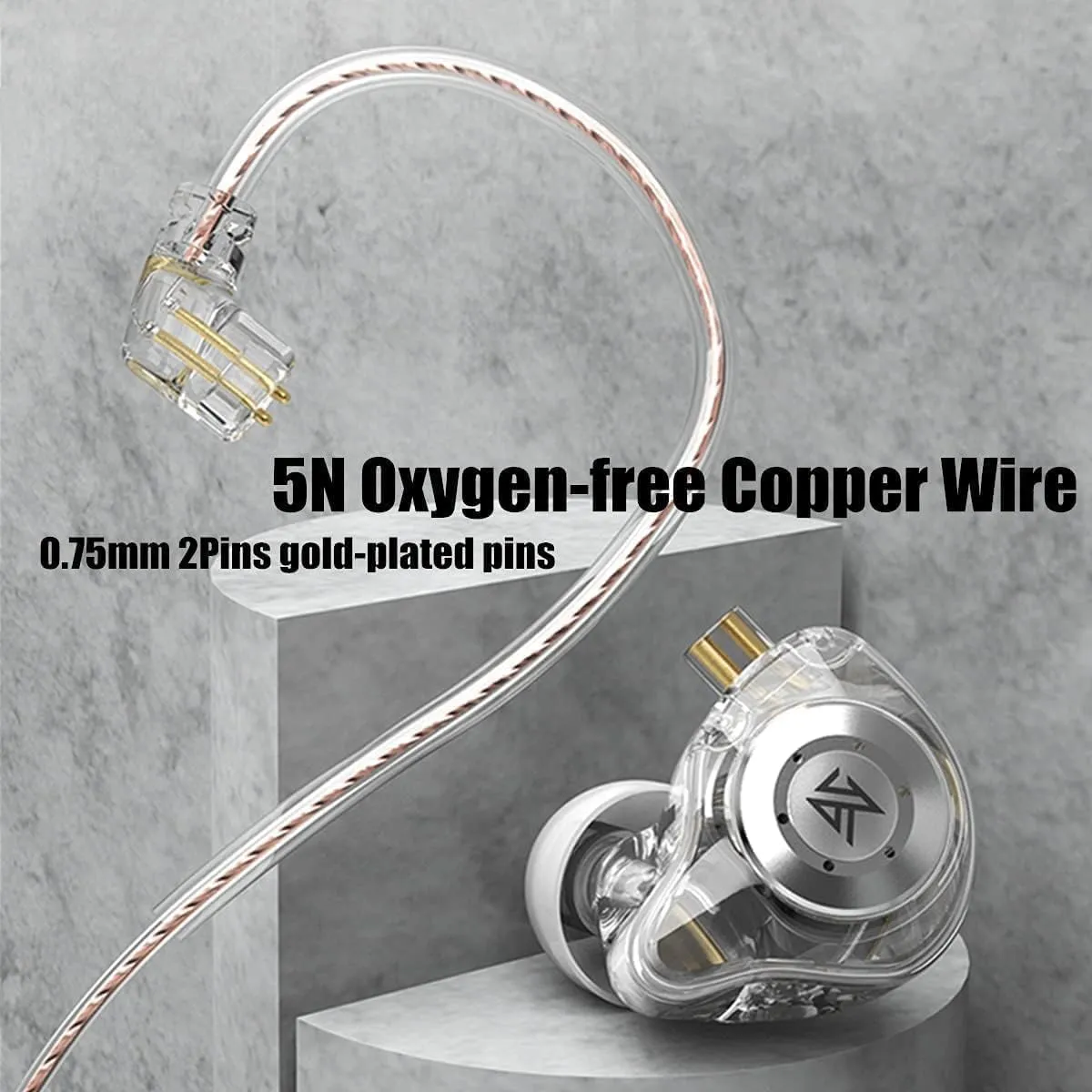 KZ EDX PRO in Ear Monitor IEM Wired Earbuds Earphones 1DD Wired Ear Buds HiFi Deep Bass with 1DD New 10mm Dynamic Driver Over Ear Headset with Detachable Cable