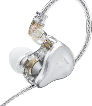 KZ ZAS in Ear Monitor Headphones 7BA 1DD Hybrid Drivers with Detachable Cables Fit in Ear Suitable in Ears for Audio Engineer,Singer, Musician (ZAS White,Without Mic)
