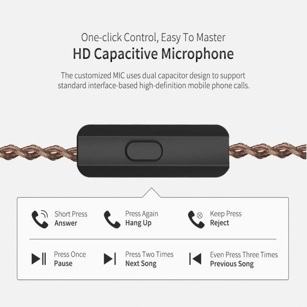 KZ ZS10 Pro in Ear Monitor Wired Earbuds Headphone KZ in Ear Earphone 4BA 1DD 5 Drivers Metal Earphones with Stainless Steel Faceplate, 2 Pin Detachable Cable (Black, with Mic)
