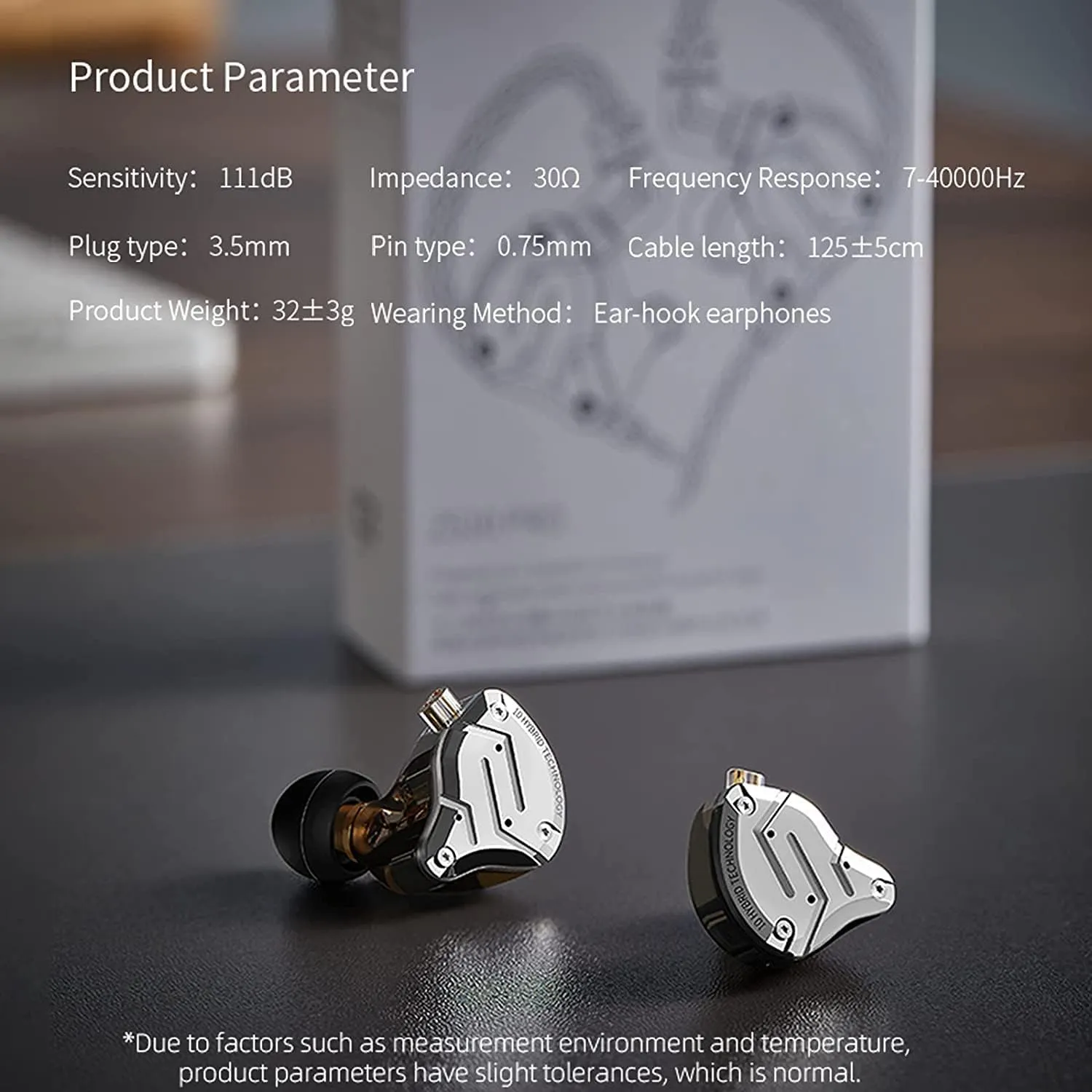 KZ ZS10 Pro Wired Earbuds in Ear Monitor Headphone KZ IEMs in-Ear Earphone 4BA 1DD 5 Drivers Metal Earphones with Stainless Steel Faceplate, 2 Pin Detachable Cable (Matte Black, with Mic)