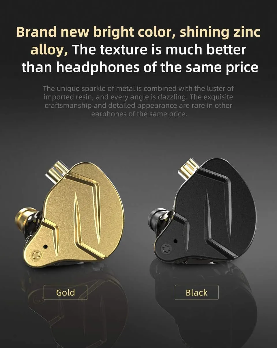 KZ ZSN PRO X Earphone with 1BA and 1DD, KZ High Fidelity in Ear Earbuds High Resolution in Ear Monitor Headphone (NO Mic, Blue)……