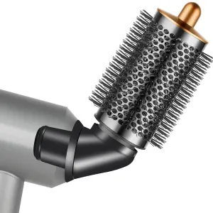 Large Round Volumizing Brush Attachment and 360 Rotatable Adaptor for Dyson Supersonic, for Add Volume and Volumize Hair