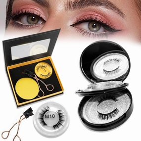 Lashes with Applicator Reusable Lashes No Glue Needed Magnetic Eyelashes without Eyeliner Cat Eye Natural Look Magnetic Eyelashes (Camellia Natual Dandelion)