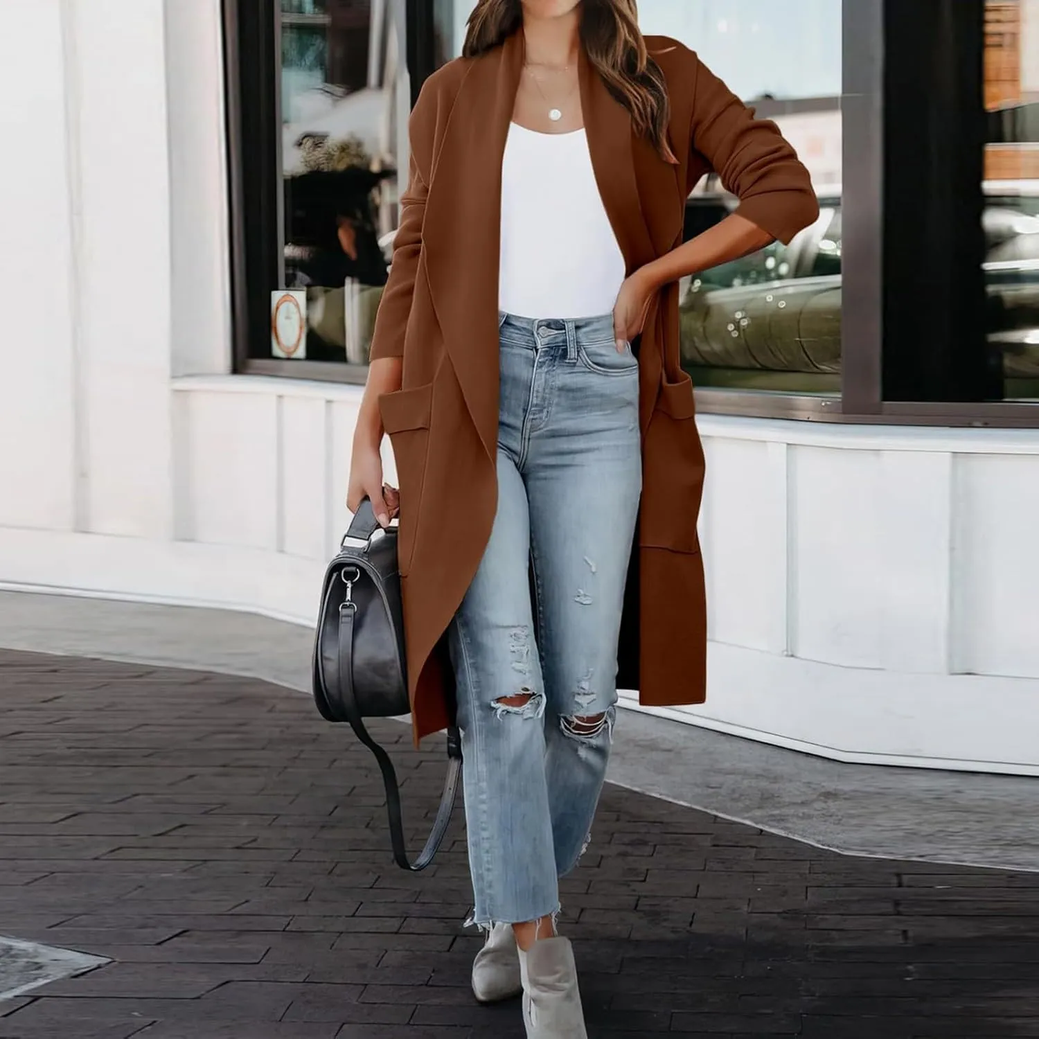 LCMTWX Trench Coat for Women 2023 Office Sleeveless Button Woolen Jacket Coat Trench Coat Women Trench Coats for Women