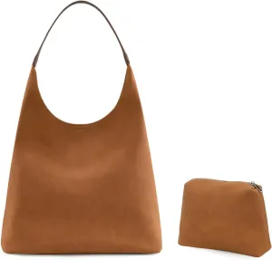Leather Bag for Women Hobo Bag Handle Handbag Soft Shoulder Purse Large Handbag for Everyday Travel Durable Purse