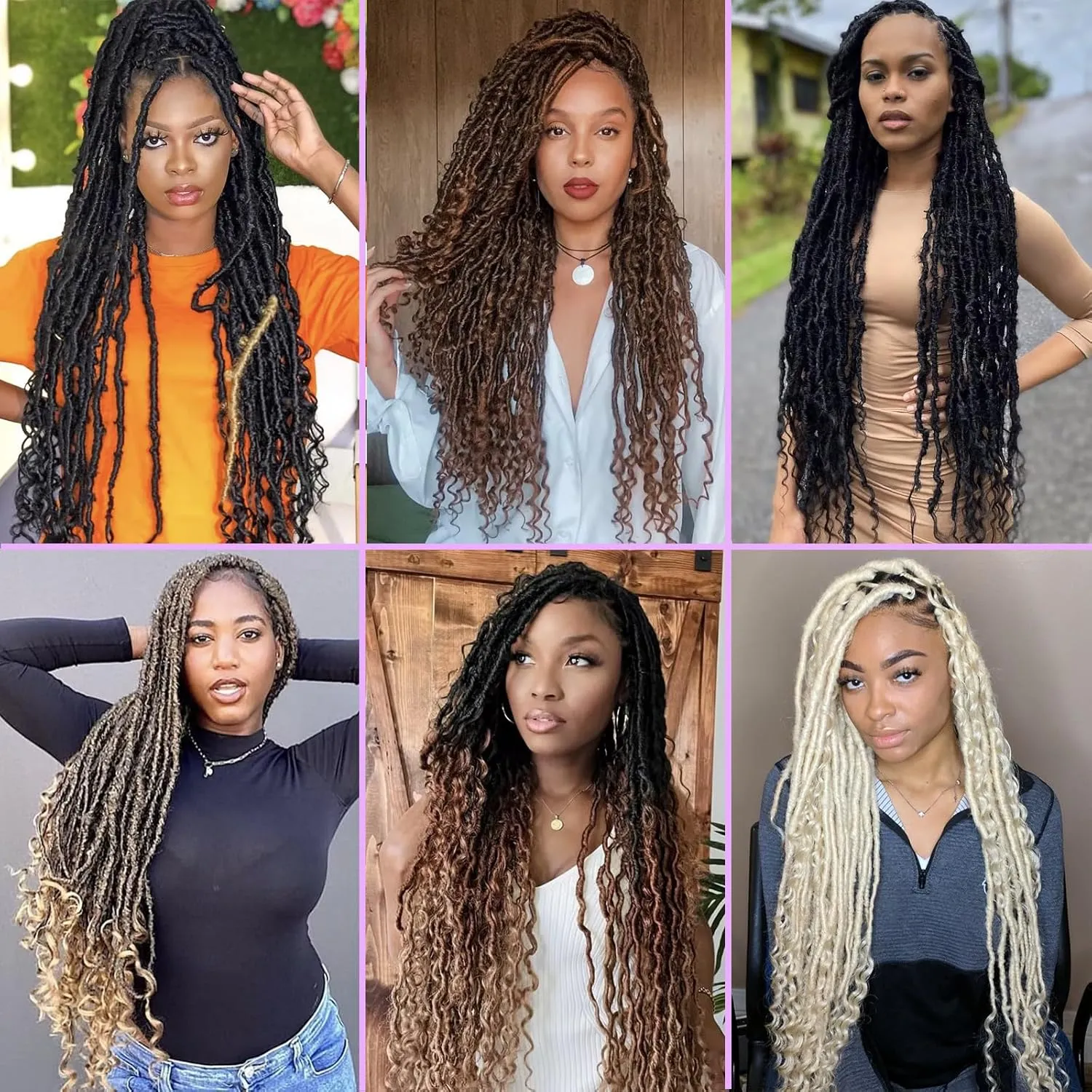 Leeven 7 Packs Faux Locs Crochet Hair With Curly Ends 10 Inch Pre-looped Goddess Locs Crochet Braids Hair 84 Strands Burgundy Bohemian Soft Locs Crochet Hair Extensions for Women TBUG#