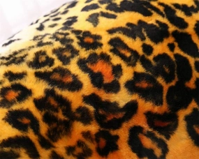 Leopard Printed Animals Area Rug Real Australia Sheepskin Leather Lambskin Carpet Non-Slip Antiskid Mat Large Wool Throw Lambskin Decorative for Bedroom, Sofa, Wall, Seat and Living Room 2.4'x6.8'
