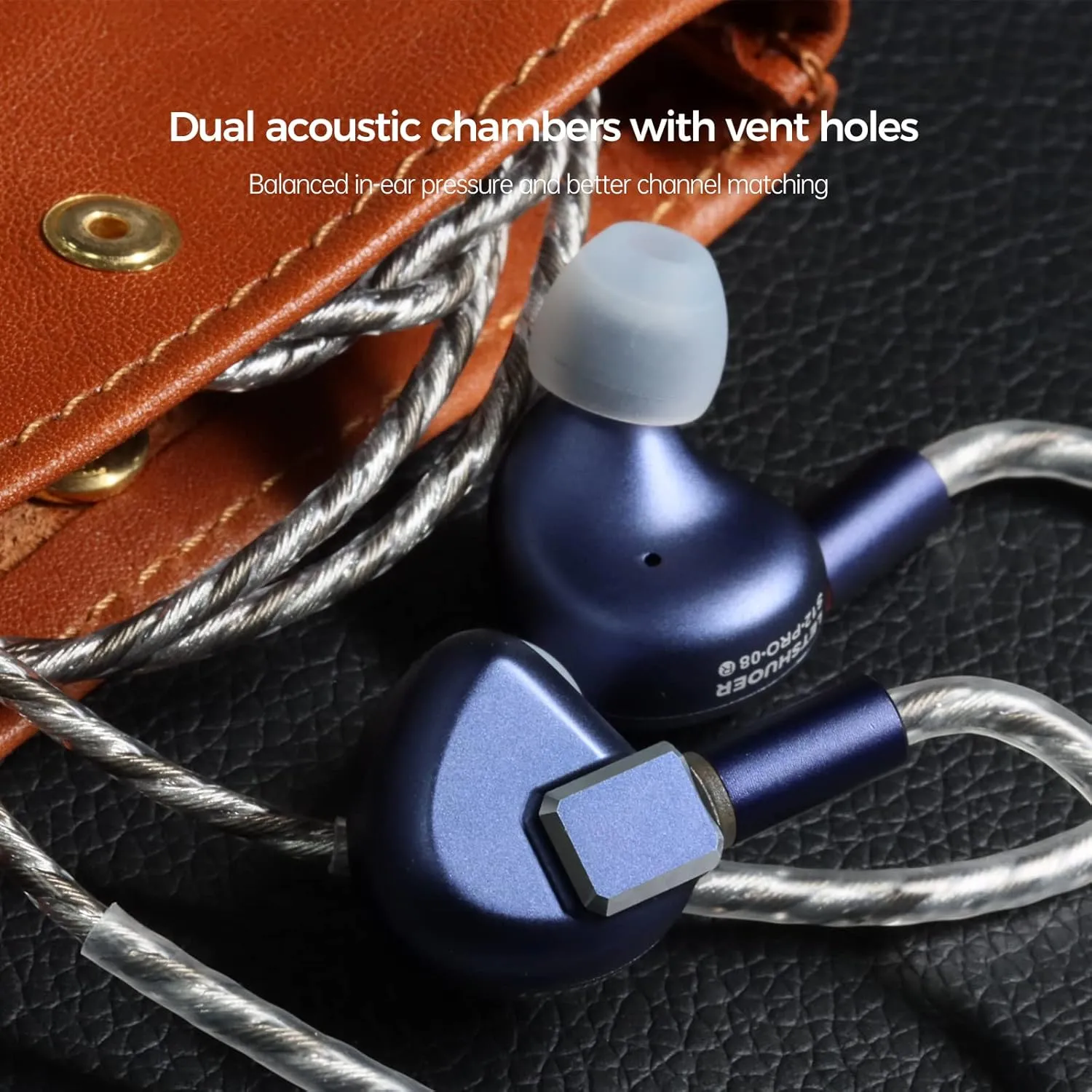 Letshuoer S12 PRO in Ear Headphones 14.8mm Planar Magnetic Driver Wired HiFi Earphones for Smartphones/PC/Tablet (Deep Space Blue, 2.5mm / 3.5mm / 4.4mm Connector)