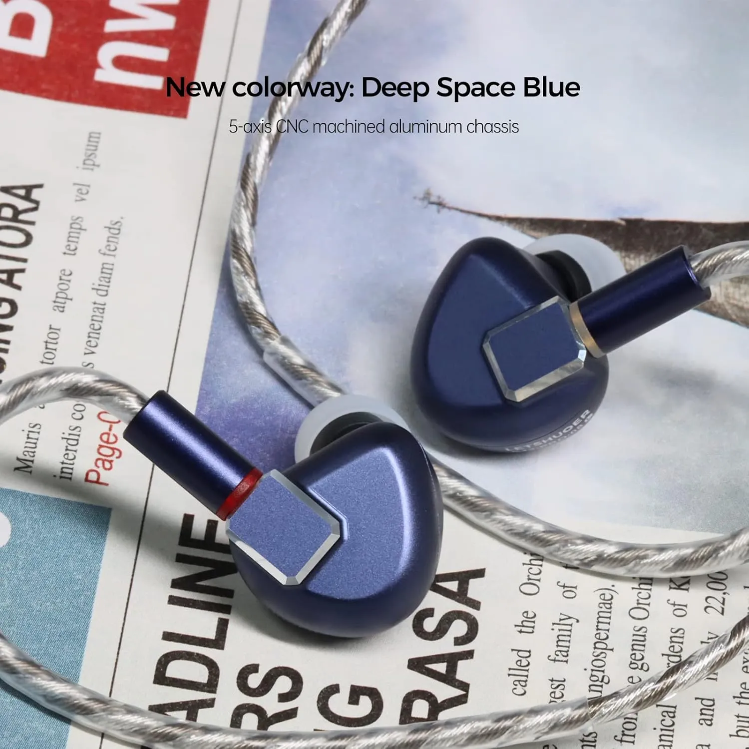 Letshuoer S12 PRO in Ear Headphones 14.8mm Planar Magnetic Driver Wired HiFi Earphones for Smartphones/PC/Tablet (Deep Space Blue, 2.5mm / 3.5mm / 4.4mm Connector)