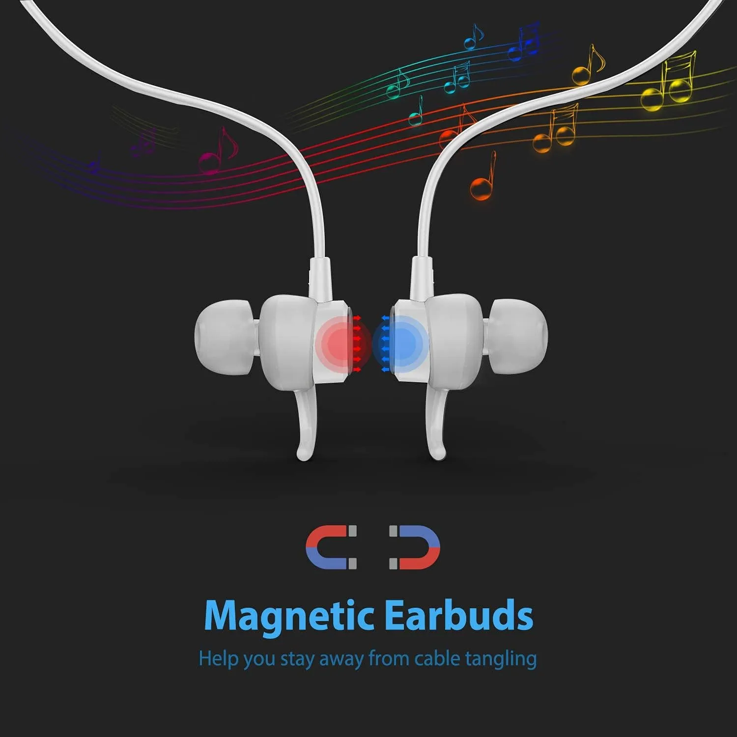 Lightning Headphones Earphones Magnetic Earbuds in-Ear MFi Certified with Microphone Controller for Sports Workout Compatible with iPhone 15/14/13/12/11 (Pure White, Lightning)