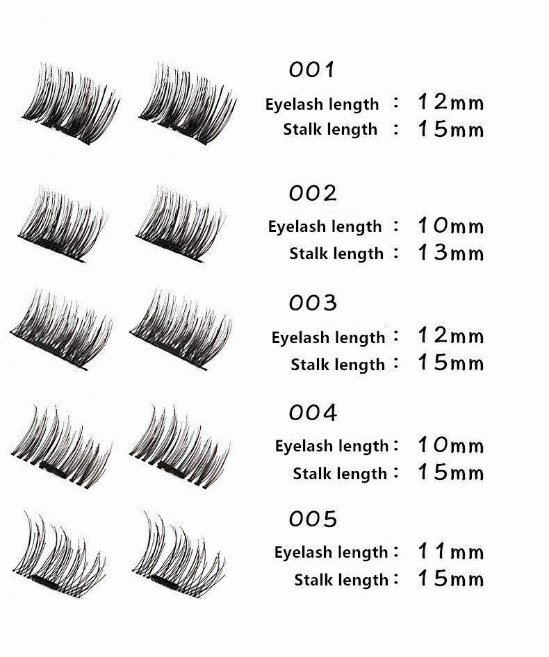 Lightweight magnetic eyelashes