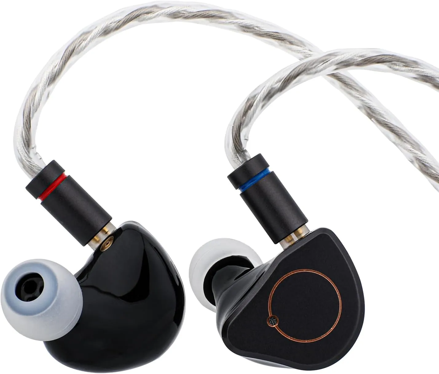 Linsoul SIMGOT SuperMix 4 1DD 1BA 1Planar 1PZT Hybrid Drivers Earphones, HiFi in Ear Monitor IEM, Wired Gaming Earbuds with OFC Silver-Plated Cable for Musician Audiophile