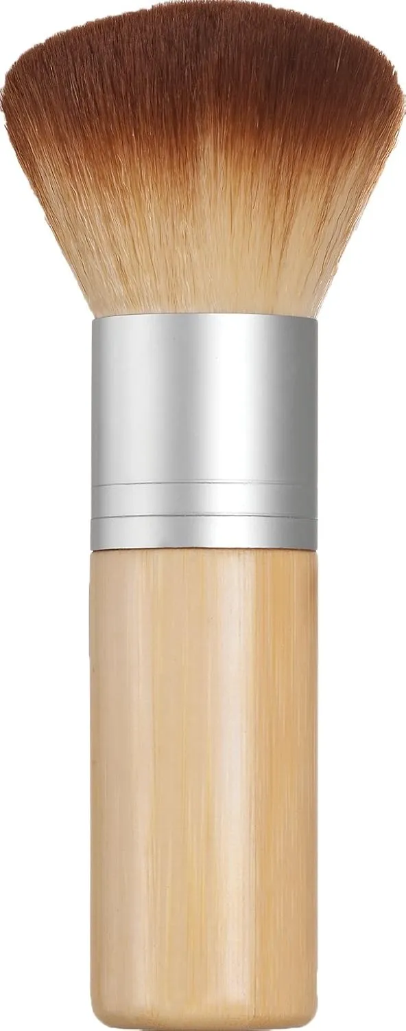 Long Handled Bamboo-ki Kabuki Brush | Ultimate Vegan, Cruelty Free, Sustainable Brush | Densely Packed, Ultra-Soft Synthetic Bristles Absolutely Essential for Blending Mineral Powder Makeup