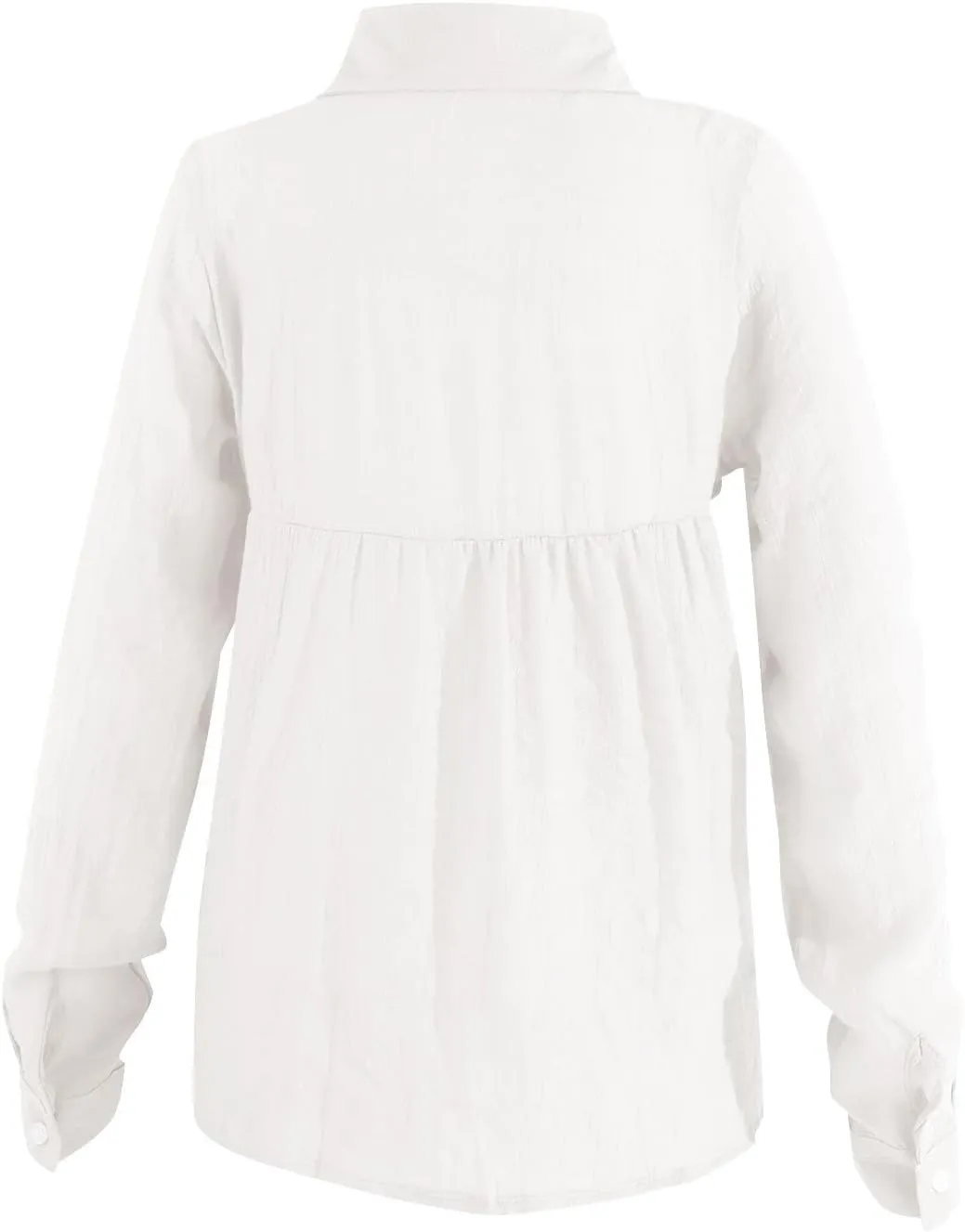 Long Sleeve Shirts for Women Short Sleeve Button Down Blouse Plus Size Collared Linen Work Blouse Tops with Pocket