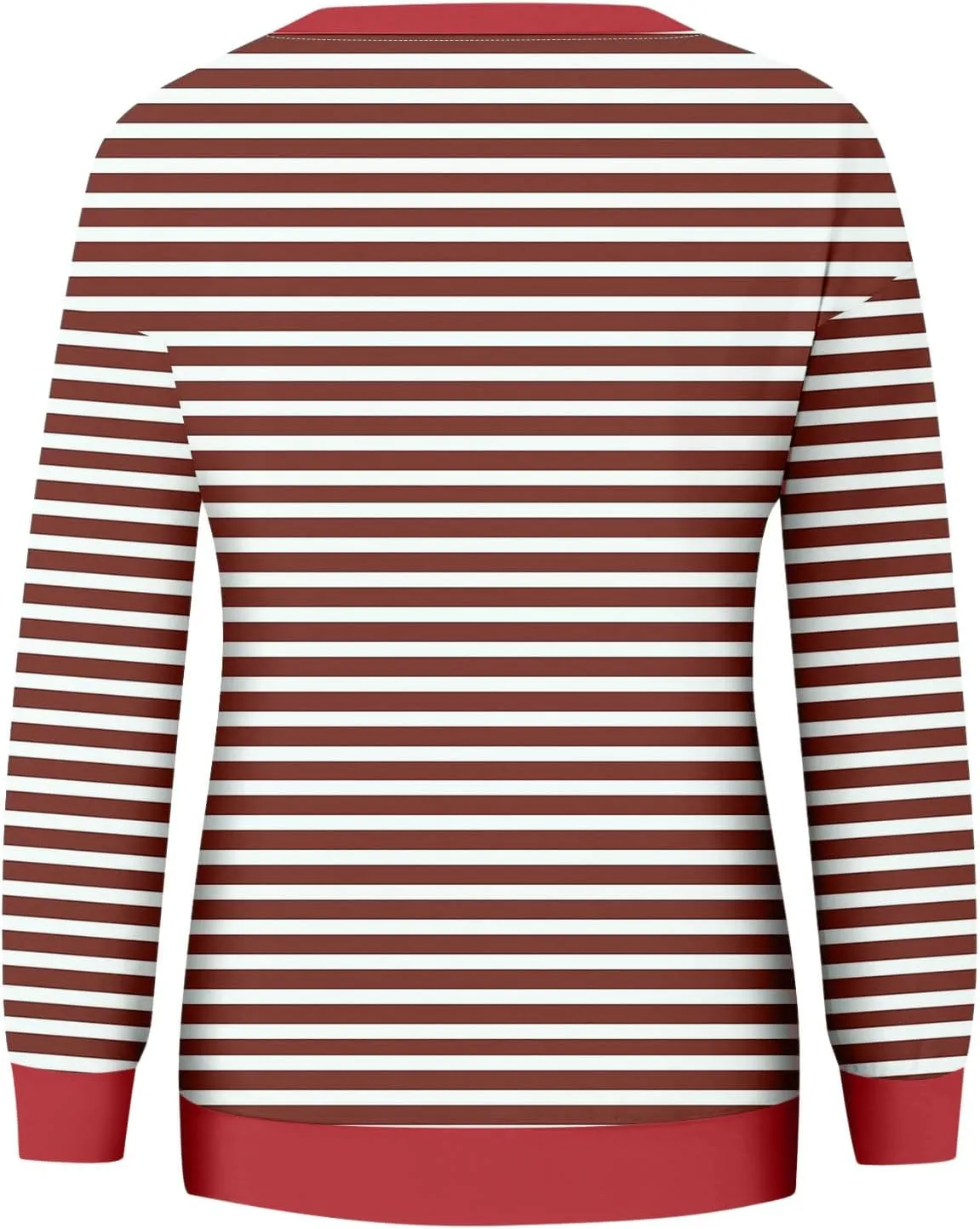 Long Sleeve T Shirts for Women Crewneck Causal Striped Blouse Tops Fall Fashion Vacation Pullover Ladies Clothes 2024