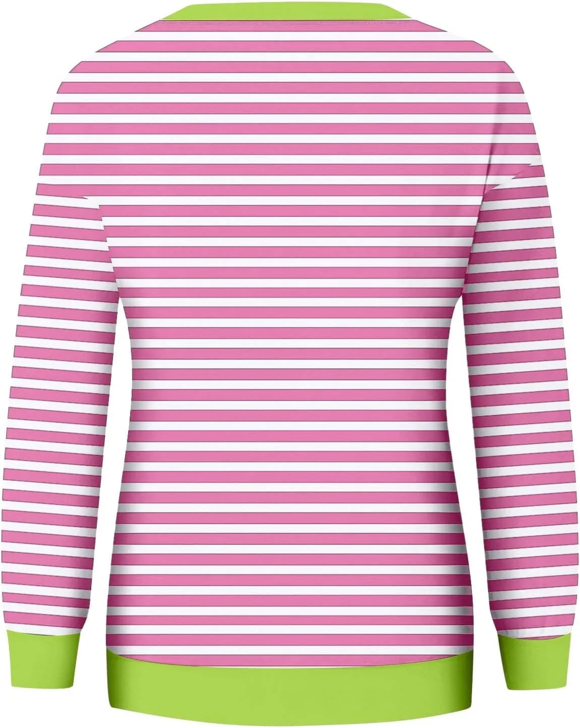 Long Sleeve T Shirts for Women Crewneck Causal Striped Blouse Tops Fall Fashion Vacation Pullover Ladies Clothes 2024
