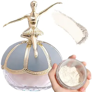 Loose Powder Makeup,Setting Powder Natural Finish Boot Loose Powder Makeup, Oil Control & Long-Lasting Coverage Face Powder Loose For Women & Girls
