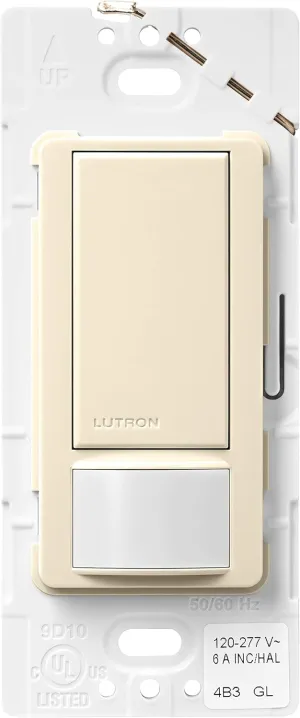 Lutron Lutron MS-OPS6M2-DV-AL Maestro 6-Amp Multi-Location Dual Voltage Occupancy Sensing Switch, Almond
