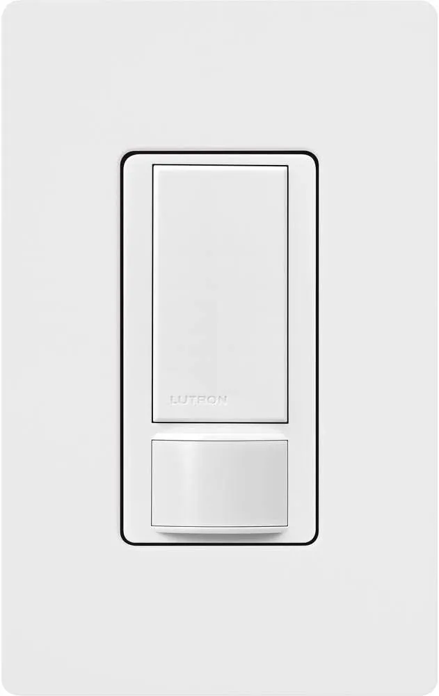 Lutron Lutron MS-OPS6M2-DV-WH Maestro 6-Amp Multi-Location Dual Voltage Occupancy Sensing Switch, White
