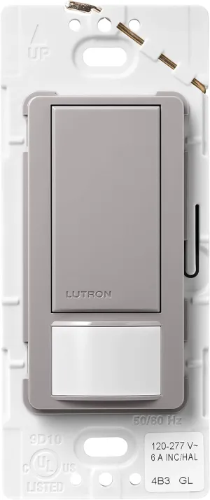 Lutron MS-OPS6M2-DV-GR Occupancy/Vacancy Sensor Switch, Gray
