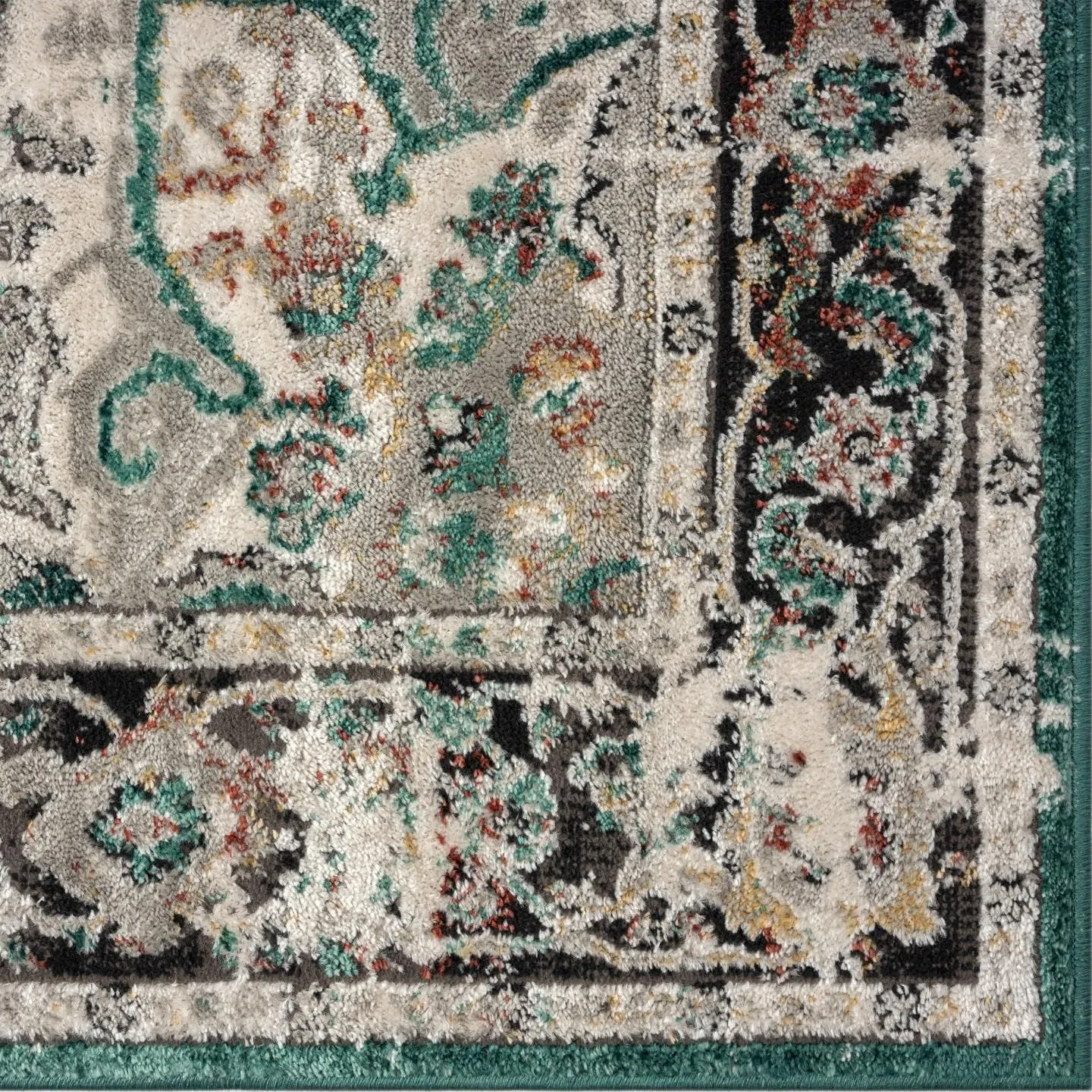 LUXE WEAVERS Moroccan Floral Vintage Green 8x10 Area Rug