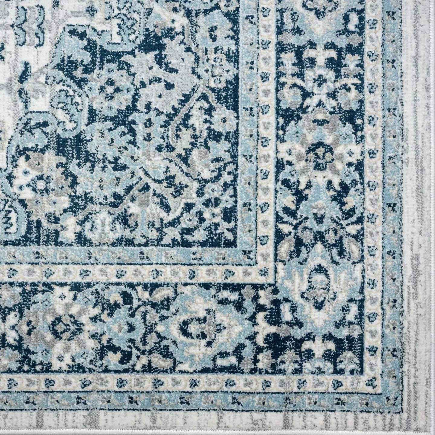 LUXE WEAVERS Oriental Floral Blue 8x10 Area Rug