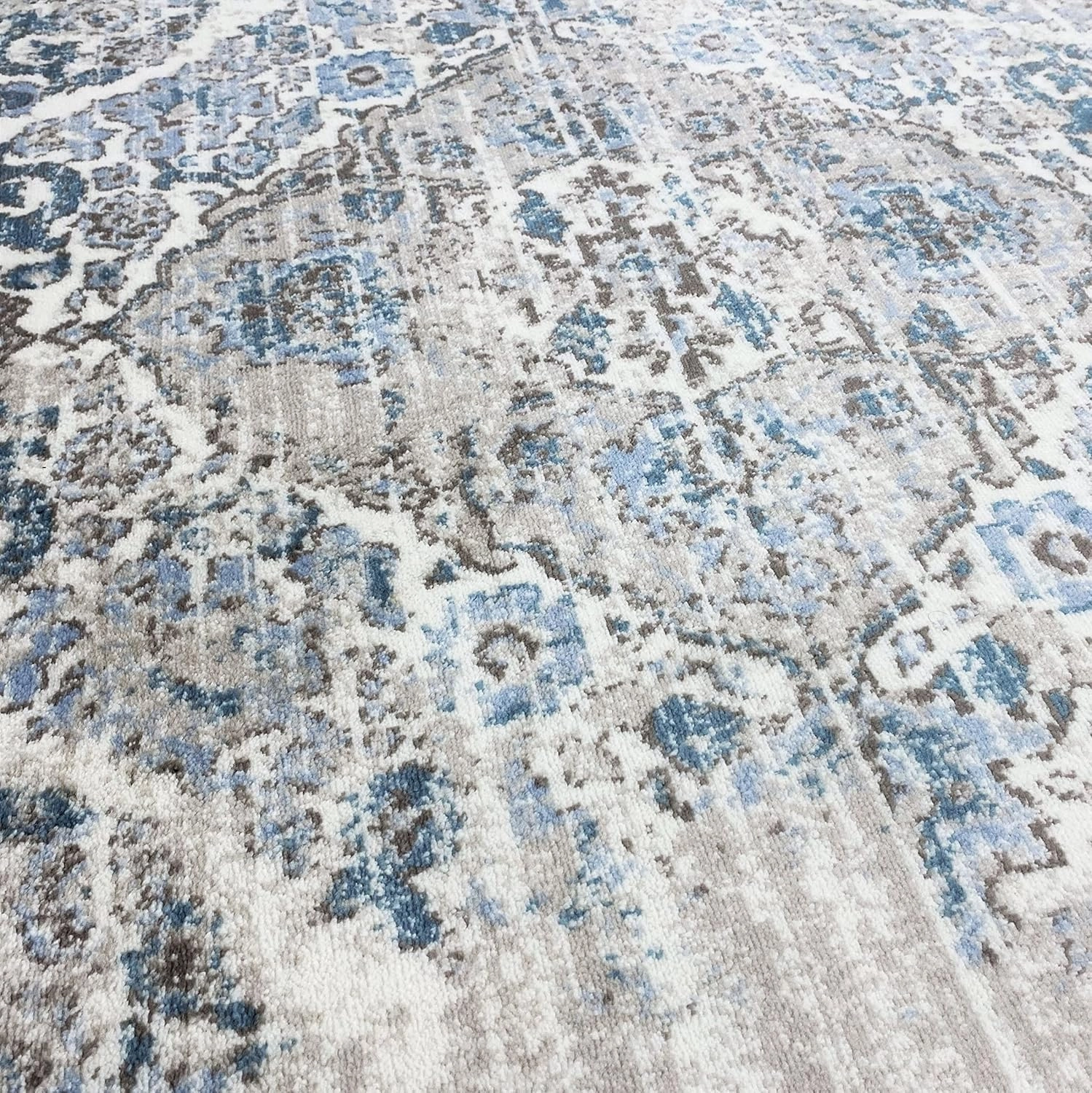 Luxe Weavers Distressed Cream 6x9 Area Rug, Modern, Stain Resistant Carpet, Indoor Oriental Rug