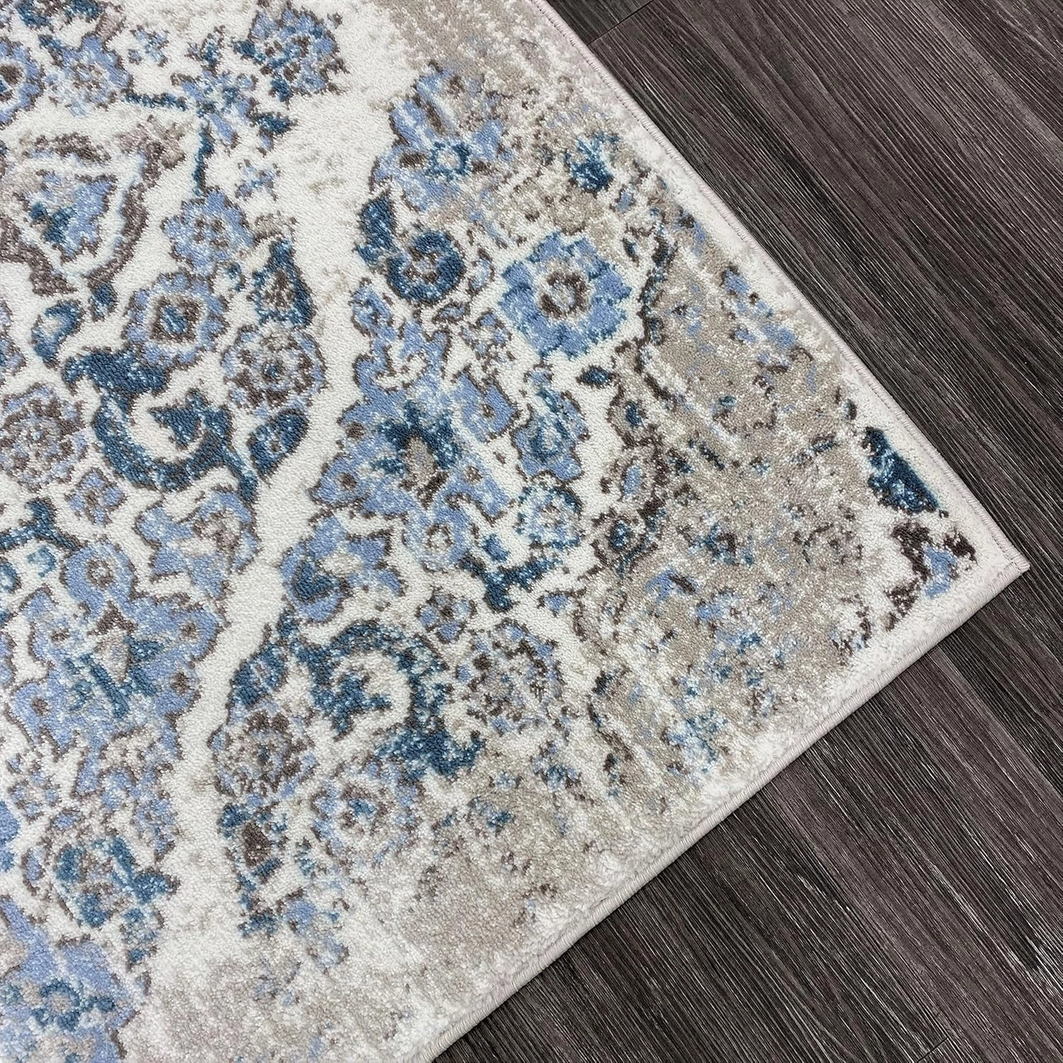 Luxe Weavers Distressed Cream 6x9 Area Rug, Modern, Stain Resistant Carpet, Indoor Oriental Rug