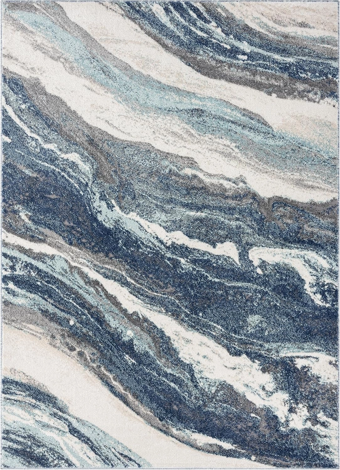 LUXE WEAVERS Lagos Collection 7983 Blue 2x3 Art Deco Area Rug