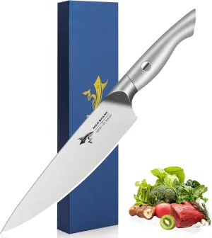 MAD SHARK 8 Inch Chef Knife - Professional Kitchen Knife with German High Carbon Steel, Ultra Sharp & Ergonomic Handle for Meat, Vegetables (Gift Box)