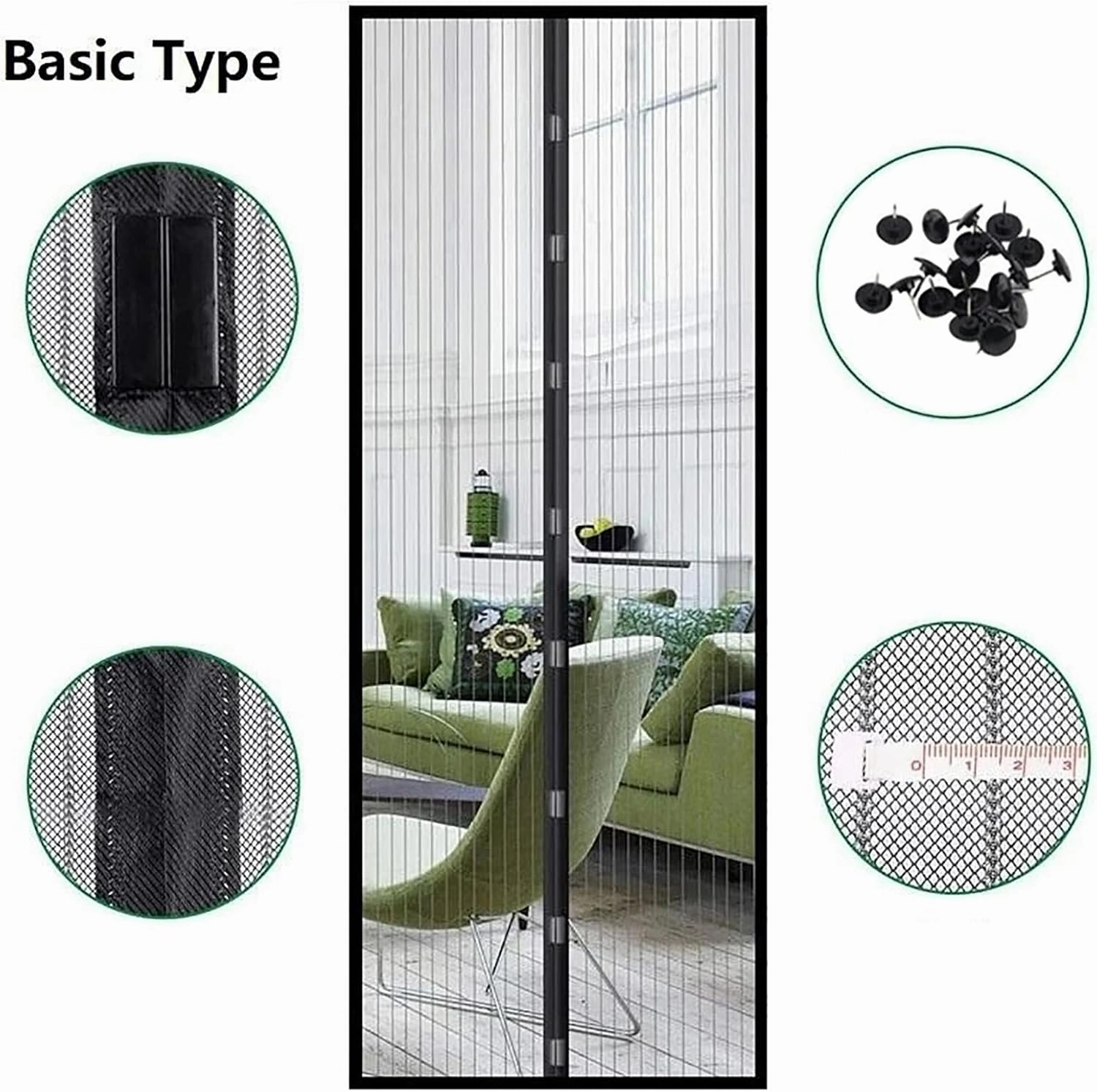 Magnet Fly Screen Door Insect Protection, Magnetic Mosquito Net,Automatic Closed Anti-Mosquito Curtain for Balcony and Patio Door
