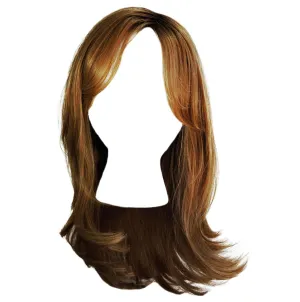 Magnetic Apppel Long Layered Wig With Whispy Bangs by Hairuwear, Average Cap - Brown Blond