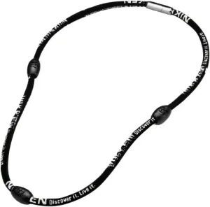 Magnetic Black Tourmaline Necklace for Nikken Kenko Powerband 19084 - Black Cord Sports Necklace for Men & Women - Energy Athletic Necklaces - Magnet Accessory Silicone Rubber Core w/Ceramic Fiber