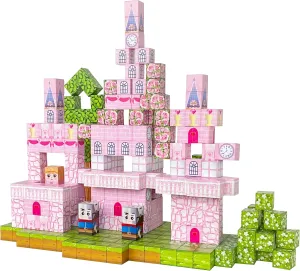 Magnetic Building Blocks-Princess Castle Collection World, Creative STEM Toys for Kids Ages 3-8,Montessori Sensory Play, for Girls & Boys