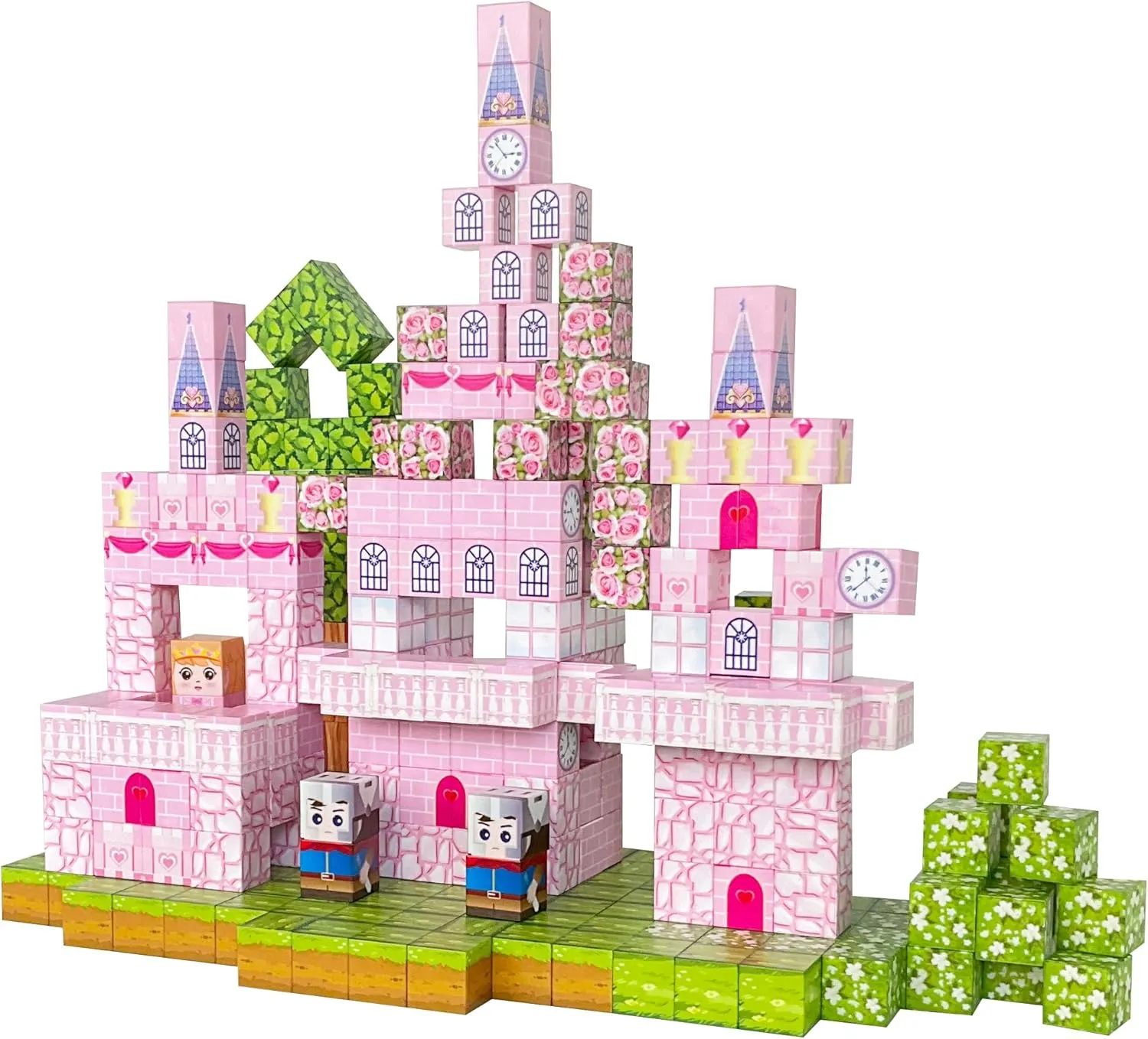 Magnetic Building Blocks-Princess Castle Collection World, Creative STEM Toys for Kids Ages 3-8,Montessori Sensory Play, for Girls & Boys